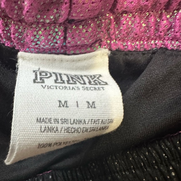 VICTORIA'S SECRET PINK Campus Shorts BLACK & PURPLE - Picture 6 of 7